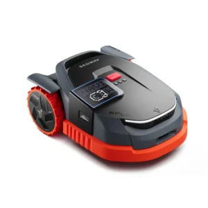 Segway Navimow X315 robotic lawn mower front view on white background